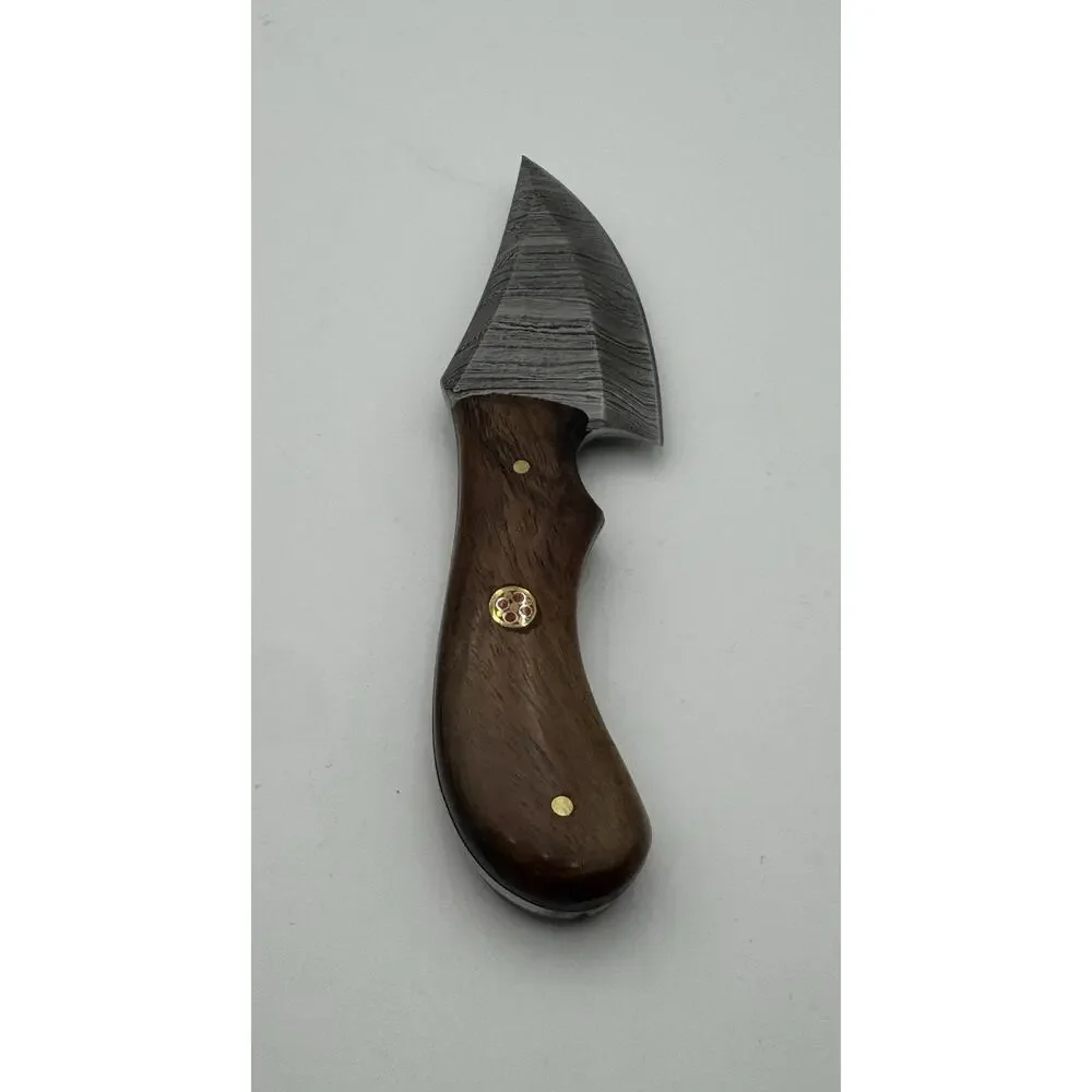 Handmade Damascus Steel Fixed Blade Knife w/ Leather Sheath – Pakistan Made NEW